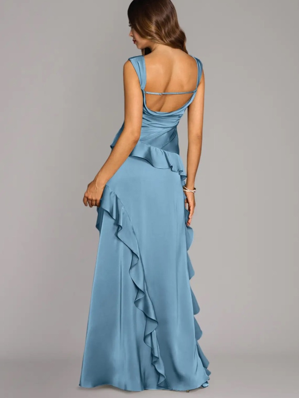 Azazie Sloane Ruffle Gown - Picture 2 of 7